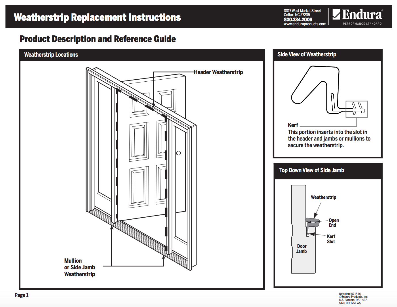 How do I install Endura Weatherstrip?